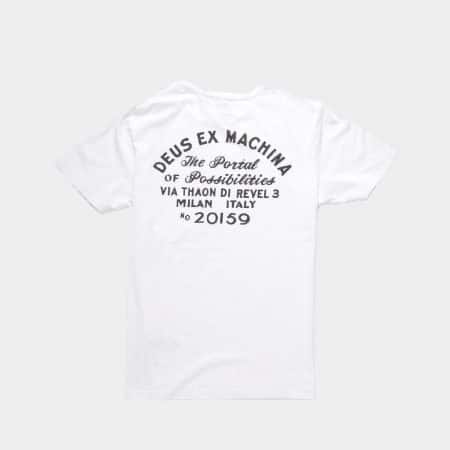 Camiseta Deus Ex Machina Milano address white