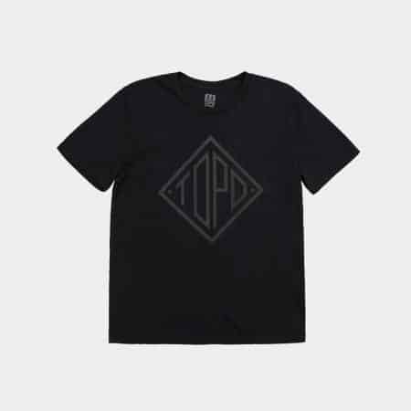 Topo Designs Diamond en color negro camiseta