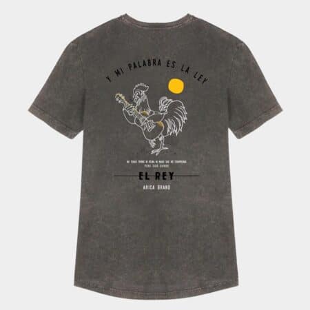 Camiseta Arica Brand El rey grey washed