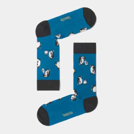 Besocks BePenguin los calcetines azules de los pingüinos