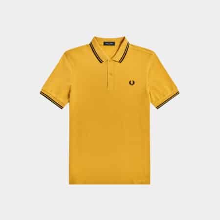 Polo Fred Perry M3600 Amarillo franjas negro