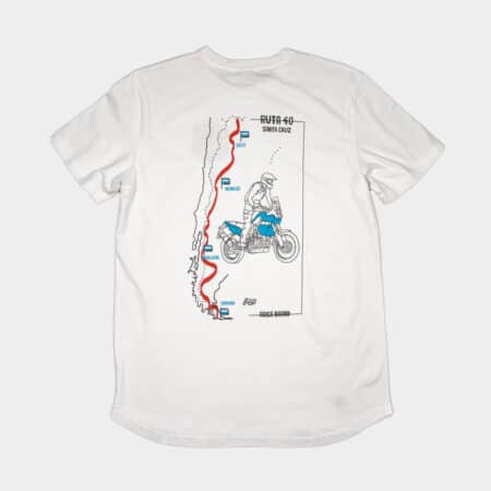 Arica Ruta 40 en color blanca de la camiseta