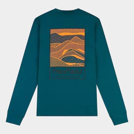 Penfield Sketch mountain en color azul verdoso de tu camiseta