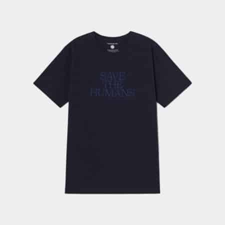 Camiseta Save the en color azul marino de Thinking Mu
