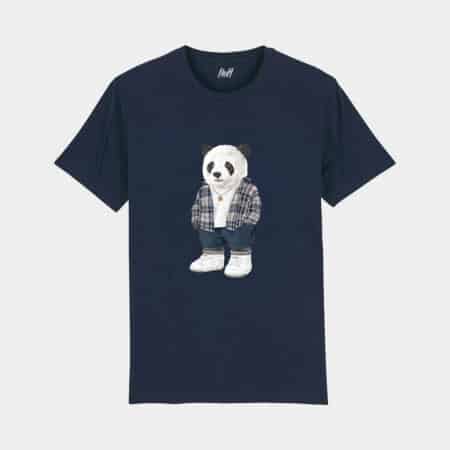 Camiseta Panda casual en color azul marino de Fluff