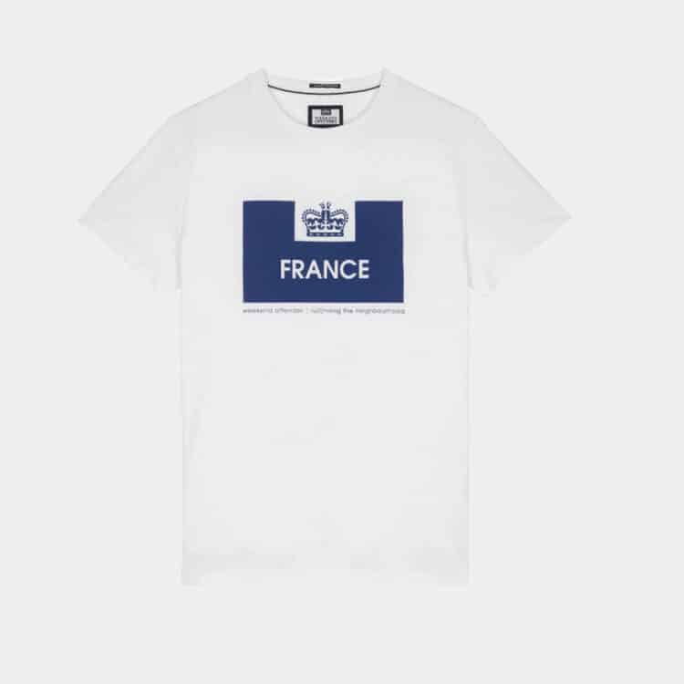 World series France en color blanco y la serigrafia de France en azul