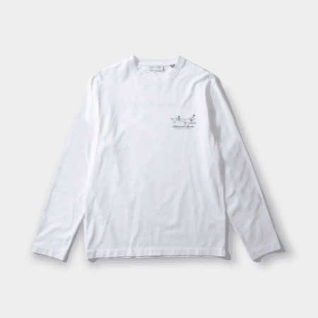 Calypso Ls plain en color blanca de la camiseta Edmmond