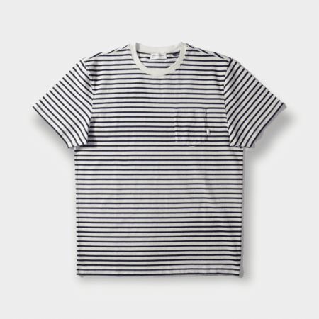 Camiseta Emmett plain de rayas blancas y azules de Edmmond