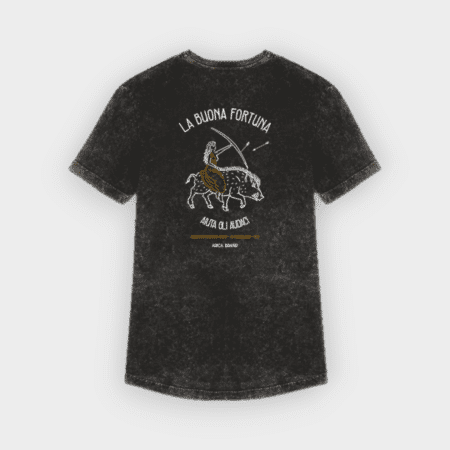 Camiseta Porcellino black washed