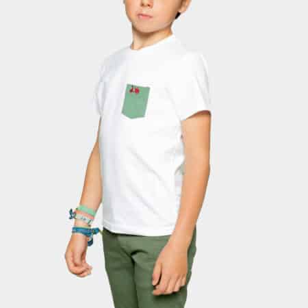 Camiseta Scotta Pocket girafe Kids blanco