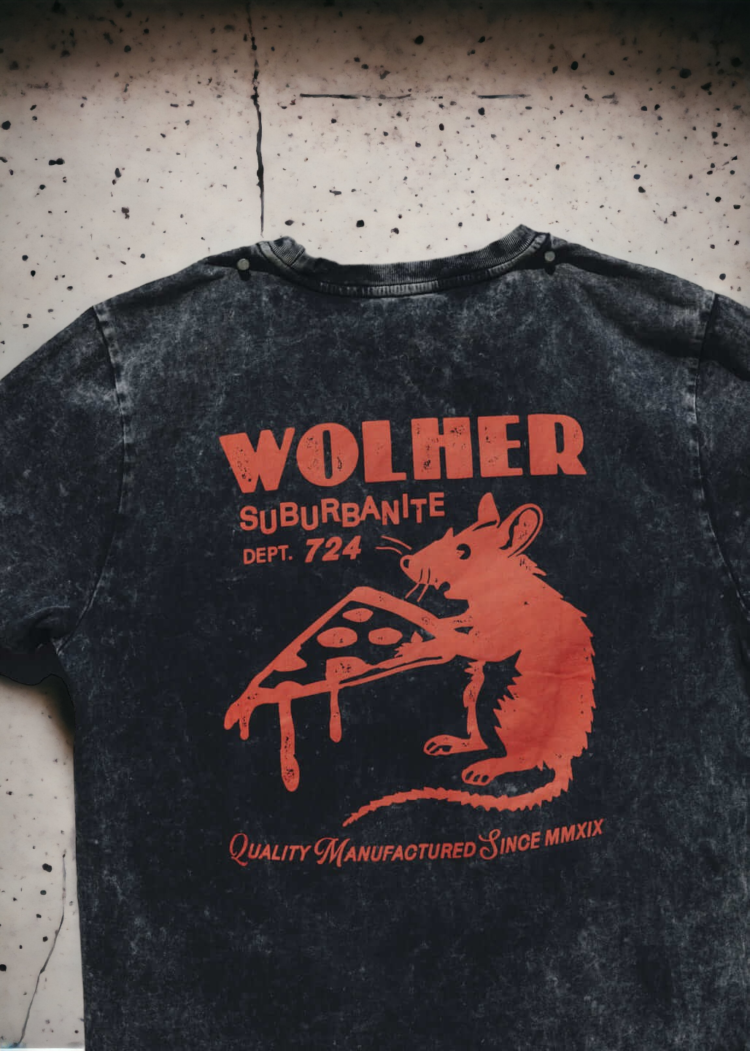 Camiseta Wolher Pizza rat
