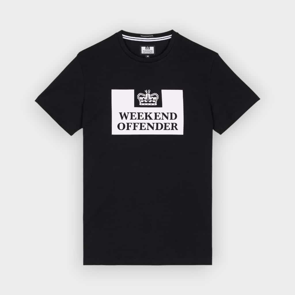 Weekend Offender 刑務所の黒はTシャツです | Regaliz Funwear